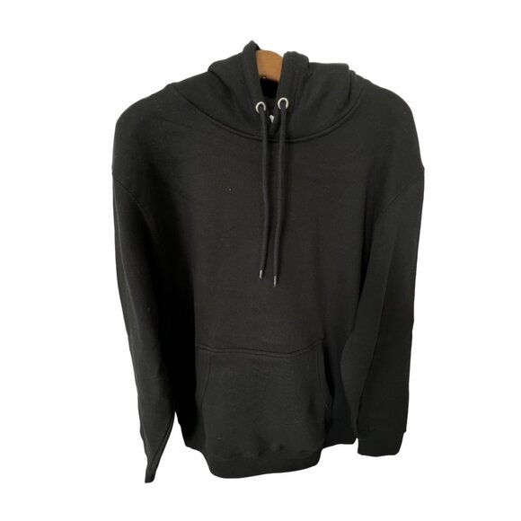 Lane Seven Hoodie Large Black Cotton Blend Pullover Kangaroo Pocket Drawstring H - Picture 1 of 5